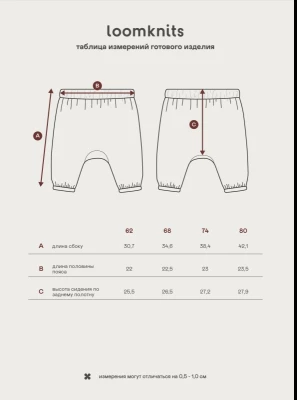 Брюки детские Loomknits T0668-030-80 Синий