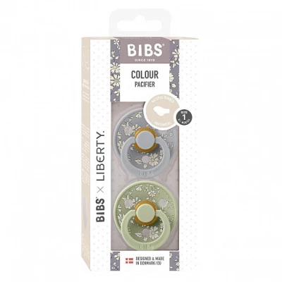 Набор пустышек латексных BIBS Liberty Colour Anatomical, 2 шт. - Capel - Cloud/Sage, 0+ мес.