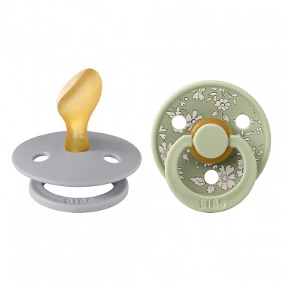 Набор пустышек латексных BIBS Liberty Colour Anatomical, 2 шт. - Capel - Cloud/Sage, 6+ мес.