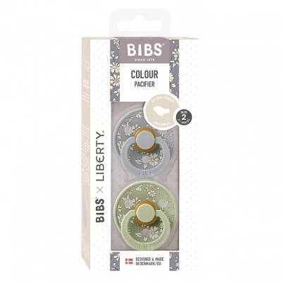 Набор пустышек латексных BIBS Liberty Colour Anatomical, 2 шт. - Capel - Cloud/Sage, 6+ мес.