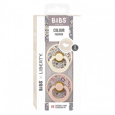 Набор пустышек латексных BIBS Liberty Colour Anatomical, 2 шт. - Eloise - Ivory/Blush, 6+ мес.