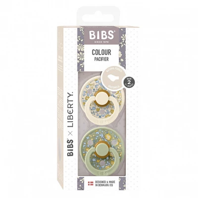 Набор пустышек латексных BIBS Liberty Colour Anatomical, 2 шт. - Eloise - Ivory/Sage, 6+ мес.