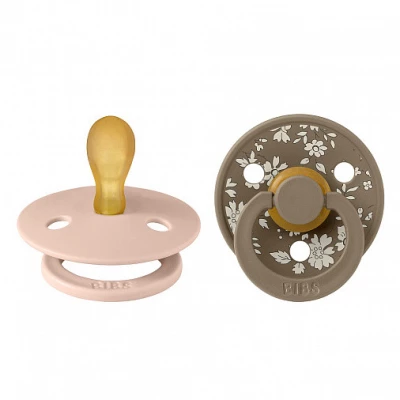 Набор пустышек латексных BIBS Liberty Colour Symmetrical, 2 шт. - Capel - Blush/Dark Oak, 0+ мес.
