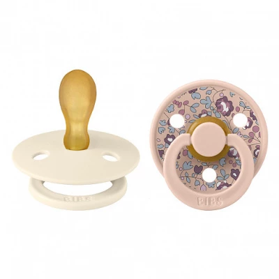 Набор пустышек латексных BIBS Liberty Colour Symmetrical, 2 шт. - Eloise - Ivory/Blush, 6+ мес.