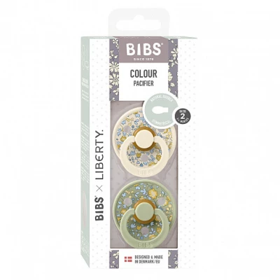Набор пустышек латексных BIBS Liberty Colour Symmetrical, 2 шт. - Eloise - Ivory/Sage, 6+ мес.