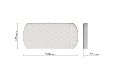 Матрас для кроватки KIDI Soft форплит 9 см