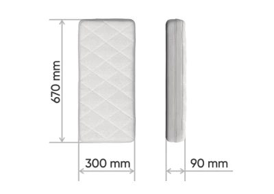 Матрас дополнитель для кроватки KIDI Soft до 173 см, 9 см