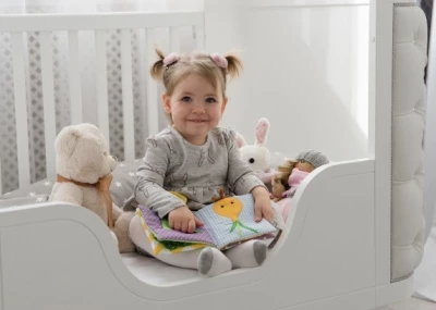 Бортик-ограничитель для кроватки Elegance (белый)