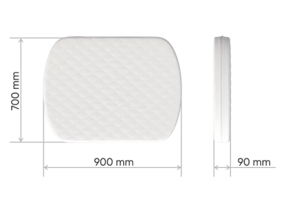 Матрас для люльки Elegance кокос/форплит/латекс 9 см