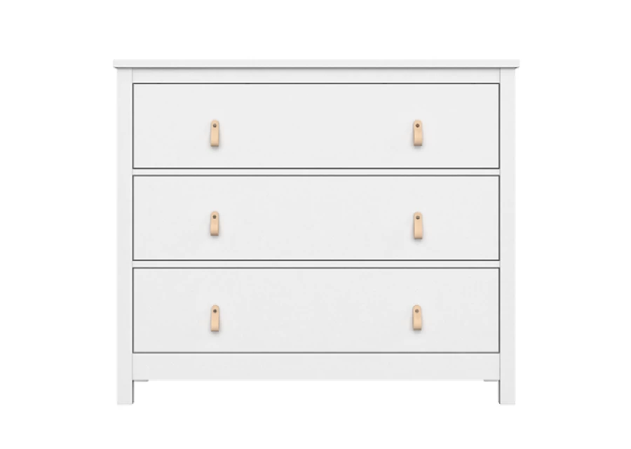 Комод Wood 3 ящика (белый)