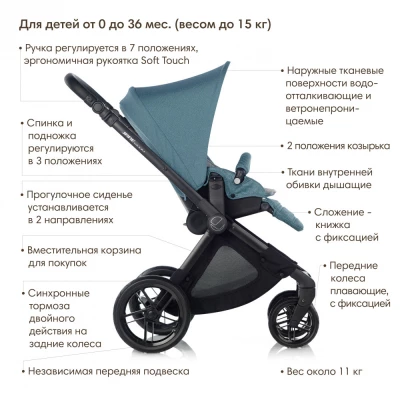 JANE Muum Коляска прогулочная Dim Grey