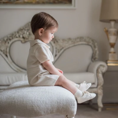 NaturaPura Песочник с рисунком "косы"