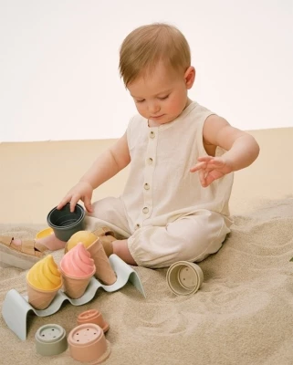 Комбинезон детский Loomknits LT24-1109-002-68 Бежевый