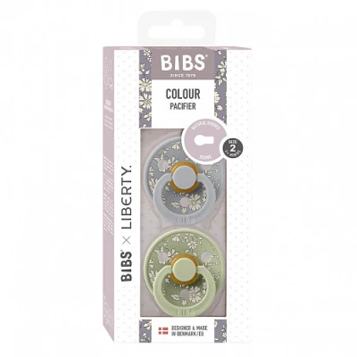Набор пустышек латексных BIBS Liberty Colour, 2 шт. - Capel - Sage, 6+ мес.
