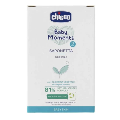 Chicco мыло детское 0+ Baby Moments с глицерином 100 гр