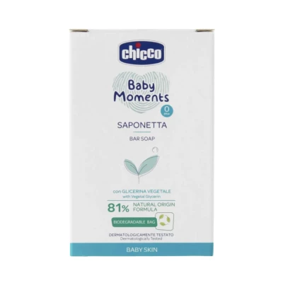 Chicco мыло детское 0+ Baby Moments с глицерином 100 гр