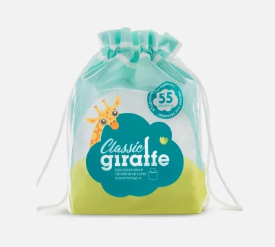 Одноразовые гигиенические полотенца LOVULAR GIRAFFE Classic