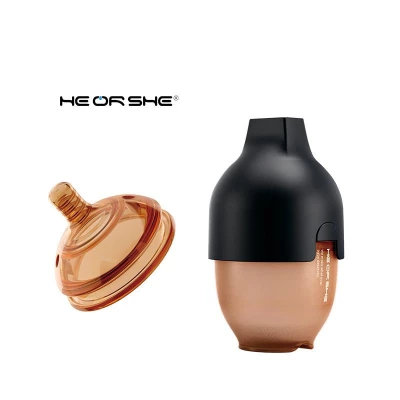HEORSHE | Бутылочка для кормления из силикона с медленным потоком от 0 мес, 160 мл (цвет черный)
