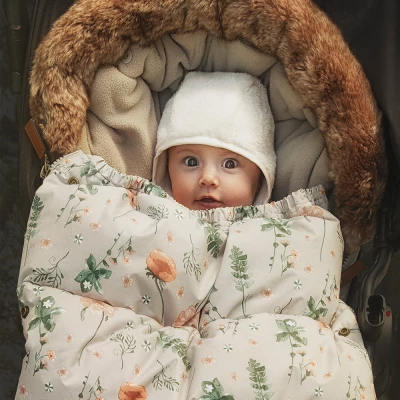 Elodie конверт - муфта с опушкой в коляску - Meadow Blossom