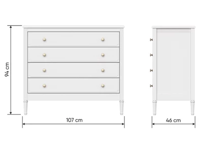 Комод Elit 4 ящика (белый)