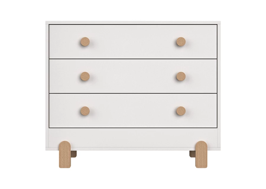 Комод Ice-cream 3 ящика (белый)