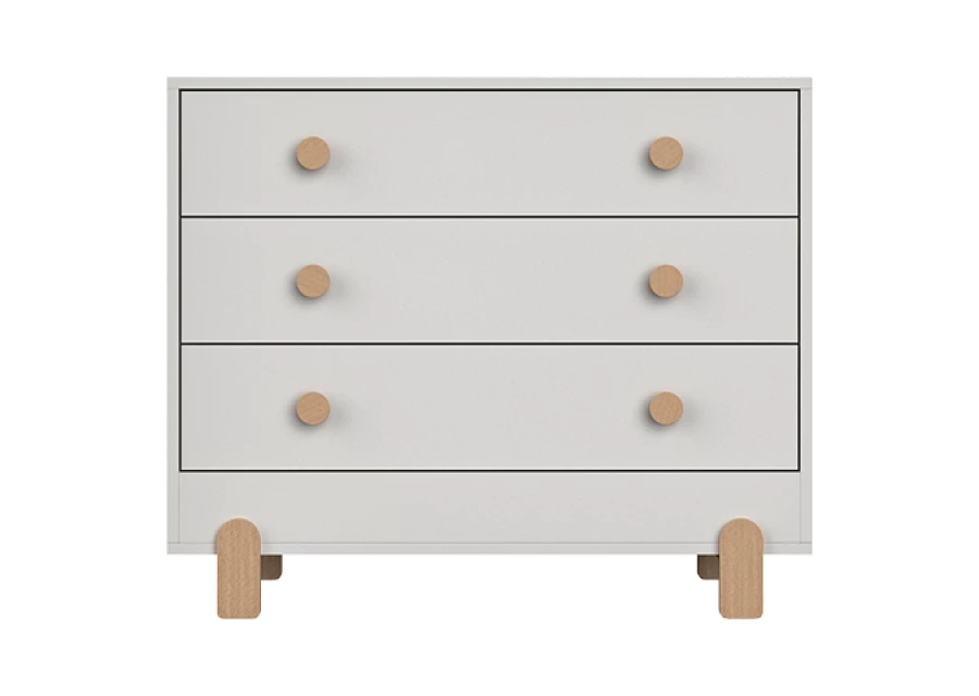 Комод Ice-cream 3 ящика (светло-серый)