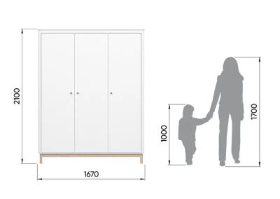 Шкаф Classic 3-х створчатый (белый)