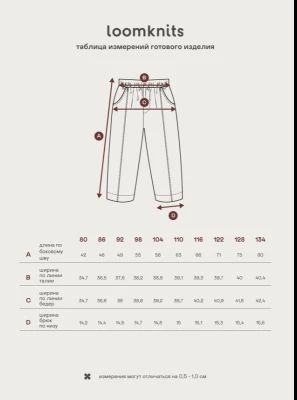 Брюки детские Loomknits LT0071-030-80 Синий
