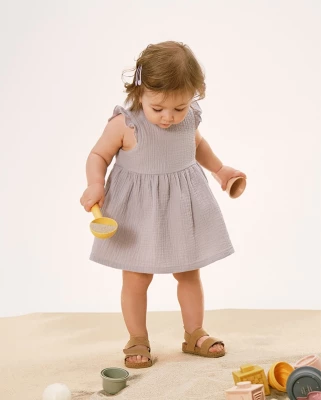 Комплект платье с блумерами Loomknits LT24-1802-005-68 Голубой