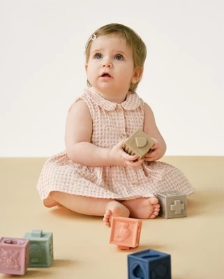 Комплект платье с блумерами Loomknits LT24-1803-025-68 Розовый