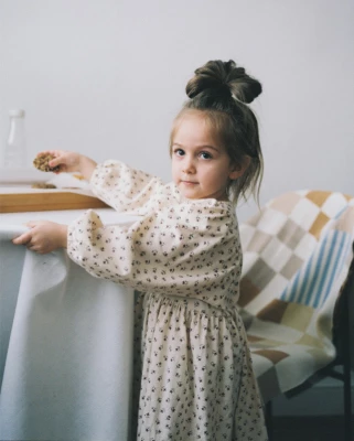 Платье для девочки Loomknits LT24-3401-016-104 Молочный